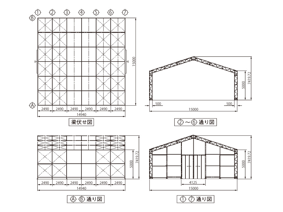 テント倉庫（間口10m・15m・20m）